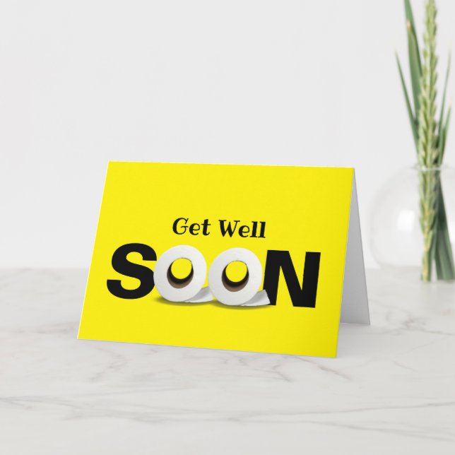 Get Well Soon toilet paper roll Card (Front)