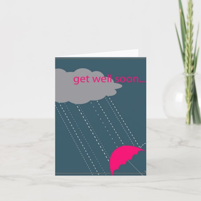 Get well soon umbrella card (Front)