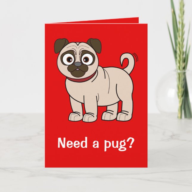Get Well Soon with Pug Card (Front)