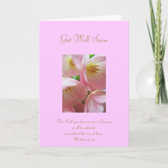 Get Well Soon with Scripture Verse Card (Front)
