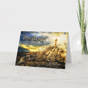 Get Well Spiritual Golden Cross Card