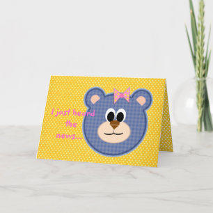 Get Well Teddy Bear Card