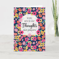 Get Well Thoughts & Prayers Bright Floral Pattern
