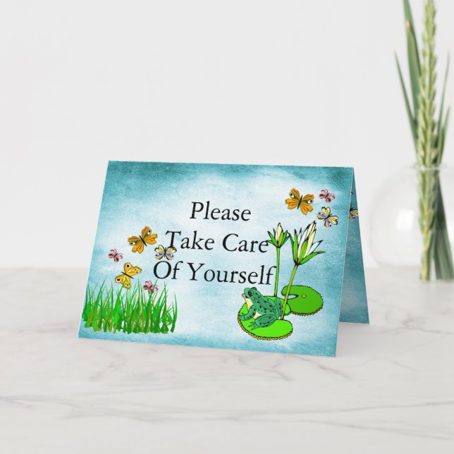 Get Well Water Pond Set Card (Front)