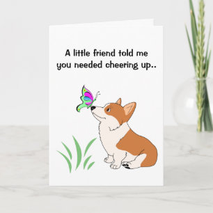 Get Well Welsh Corgi Greeting Card