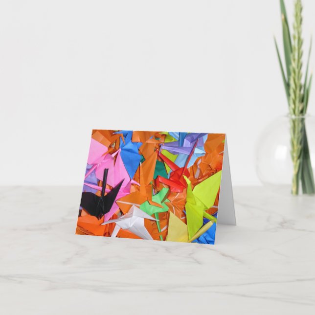 Get Well Wishes - A Thousand Paper Cranes Card (Front)