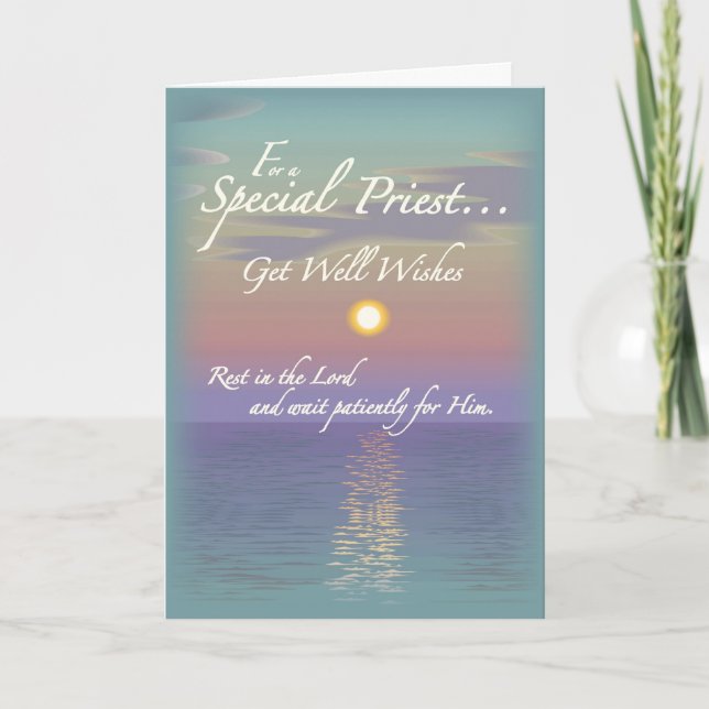 Get Well Wishes Priest Card (Front)