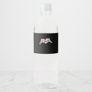 Get Wrecked Skeleton Hand Heart Classic Water Bottle Label