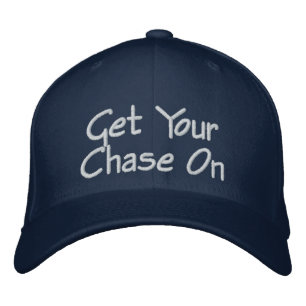 Get Your Chase On Baseball Cap - White on Navy