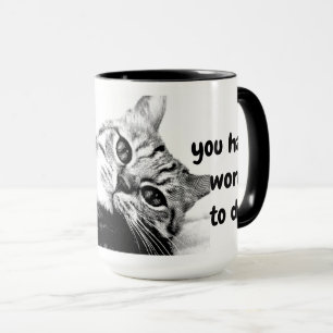 Get your coffee, you have work to do cat order mug