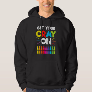 Get Your Crayon Boys Girls Kids 100th Day Of Schoo Hoodie