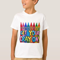Get Your Crayon On! Happy Cartoon Crayons Art 