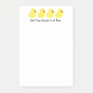 "Get Your Ducks in a Row" Post-it Notes