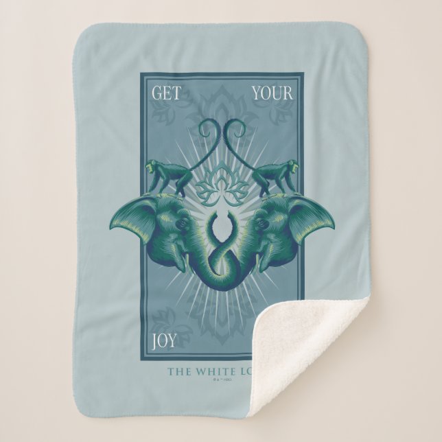 Get Your Joy Back - The White Lotus Sherpa Blanket (Front)