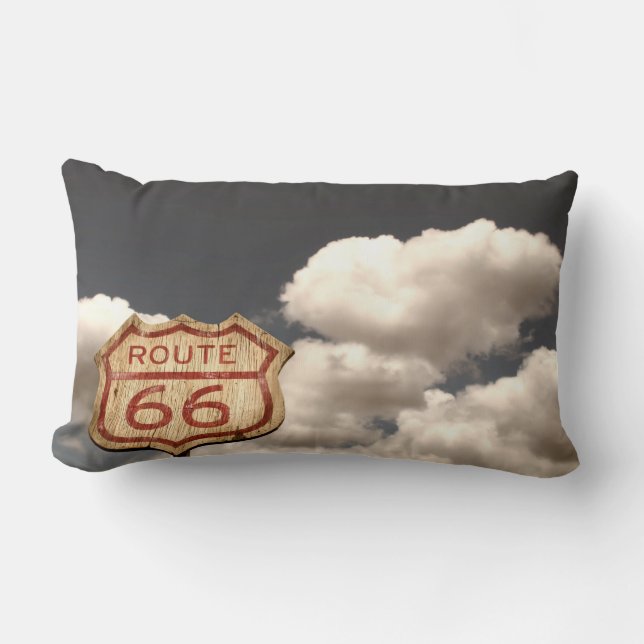 Get your kicks on Route 66 Lumbar Pillow (Front)