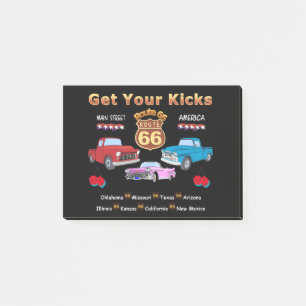 Get your kicks. Route 66 t-shirts and gifts Post-i Post-it Notes
