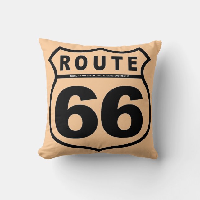 "Get your kicks @ RT 66!" Throw Pillow (Front)