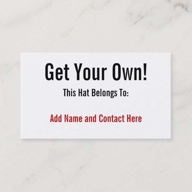 Get Your Own! Business Card (Front)