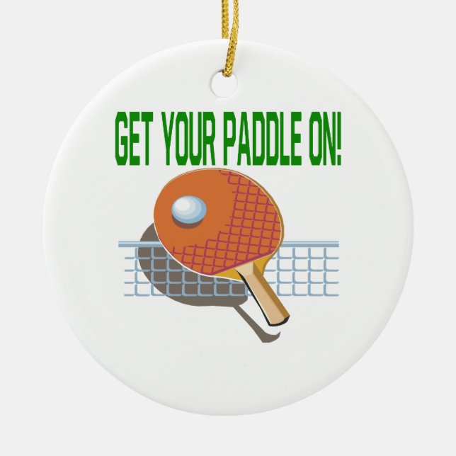 Get Your Paddle On Ceramic Ornament (Front)