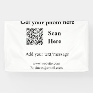 Get your photo scan QR add website email address d Banner