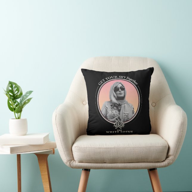 Get Your Sh*t Together - The White Lotus Throw Pillow (Chair)