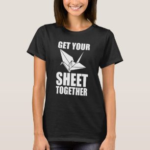 Get Your Sheet Together Origami T-Shirt