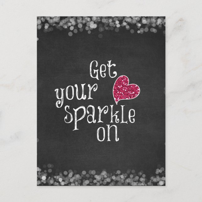Get your sparkle on Quote Postcard (Front)