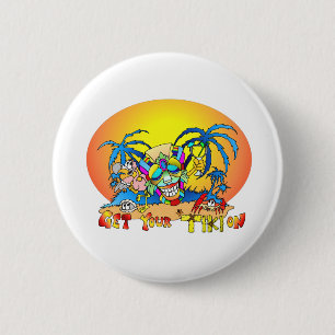 Get your TIKI On 2 Inch Round Button