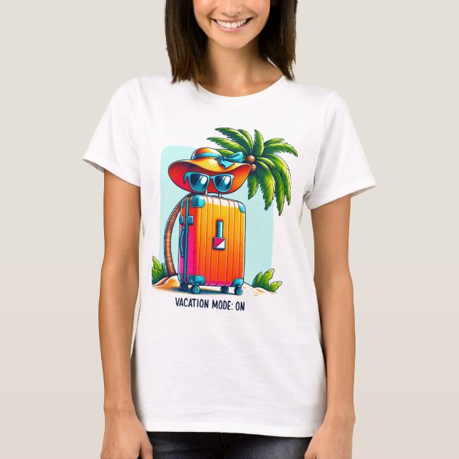 Getaway Chic - Tropical Suitcase T-Shirt (Front)