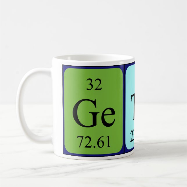 Gethin tasse de nom de table périodique (Gauche)