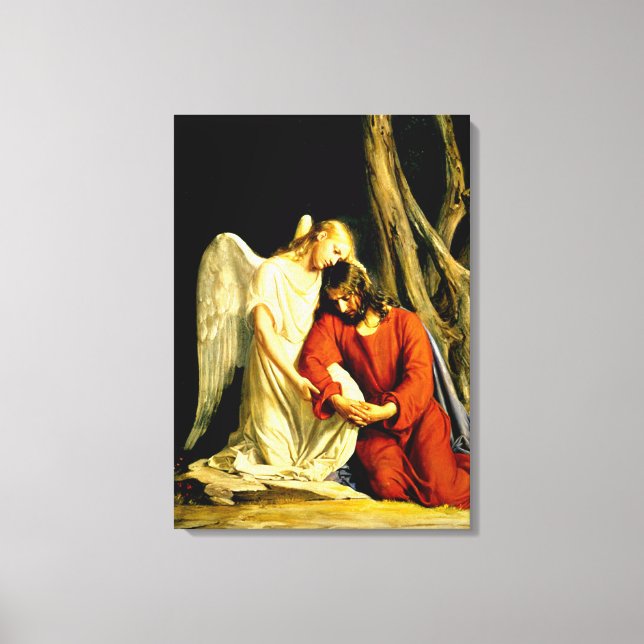 Gethsemane - artwork by Carl Bloch Canvas Print (Front)