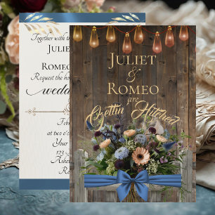 Gettin' Hitched Wildflowers & Ribbon - Blue