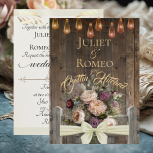 Gettin' Hitched Wildflowers & Ribbon - Cream