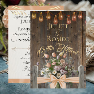 Gettin' Hitched Wildflowers & Ribbon - Peach