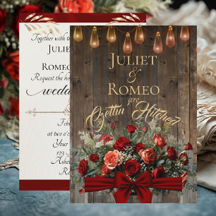 Gettin' Hitched Wildflowers & Ribbon - Red