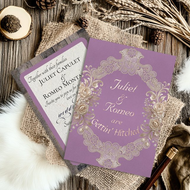 Gettin' Hitched Wood & Lace - Lavender (Creator Uploaded)