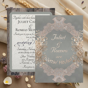 Gettin' Hitched Wood & Lace - Sage