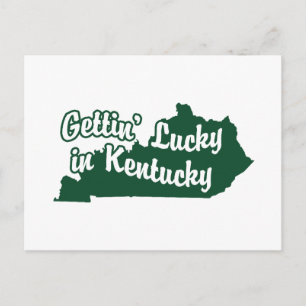 Gettin' Lucky in Kentucky Postcard
