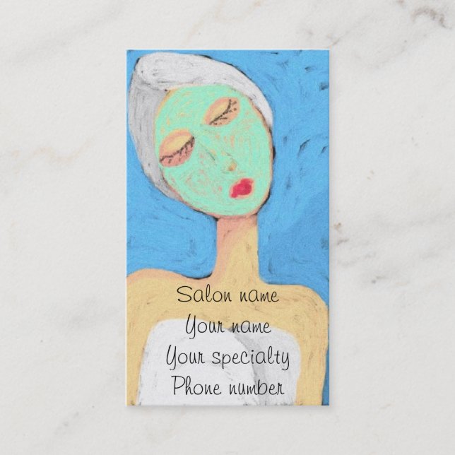 Getting a Facial Business Card (Front)