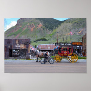 Getting Around in Silverton, Colorado Poster