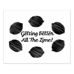 Getting Better All the Lime Rubber Stamp