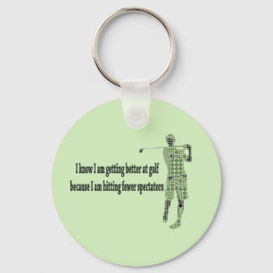 Getting Better at Golf Keychain