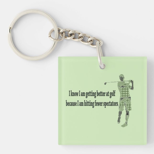 Getting Better at Golf Keychain (Front)