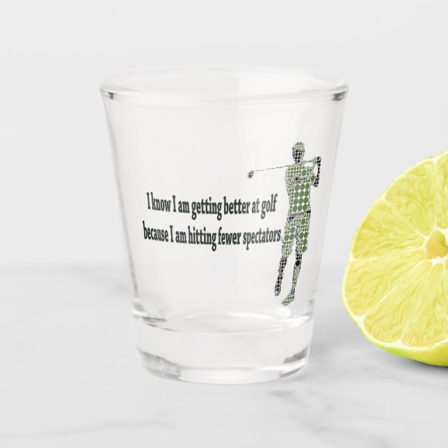 Getting Better at Golf Shot Glass (Front)