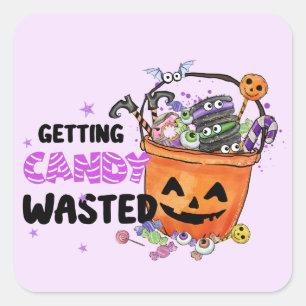 Getting Candy Wasted Square Sticker