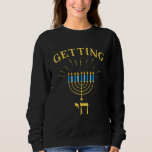 Getting Chai High Funny Jewish Hanukkah Menorah Li Sweatshirt<br><div class="desc">Getting Chai High Funny Jewish Hanukkah Menorah Lights</div>