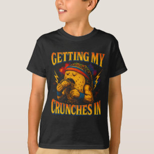 Getting crunches in gym workout funny taco premium T-Shirt