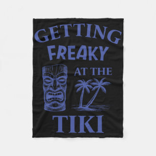 Getting Freaky At The Tiki Luau Vacation Island Fu Fleece Blanket
