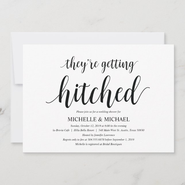 Getting hitched Bridal shower Invitation cards (Front)