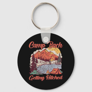 Getting Hitched Bride Squad Vintage Camp Bachelore Keychain